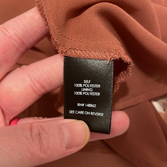 Torrid Brand Size 0 Sophie Chiffon Strappy Swing Cami Blouse Floral Mauve - Picture 5 of 5